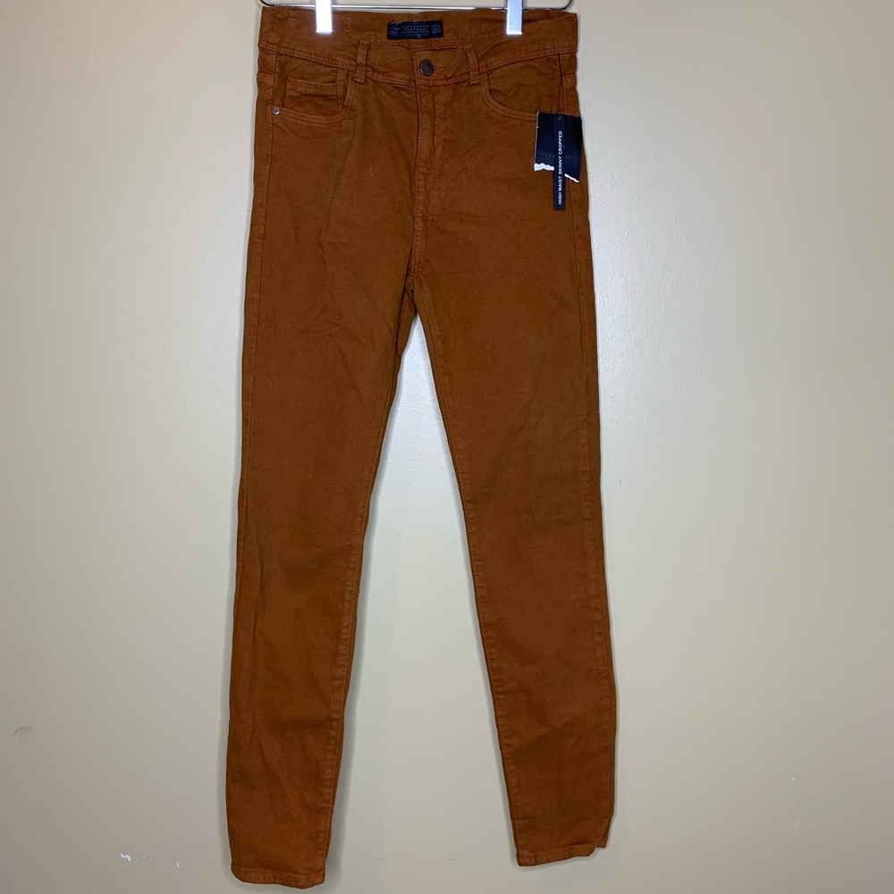 NWT Zara Trafaluc Cognac Skinny Jeans Size 4